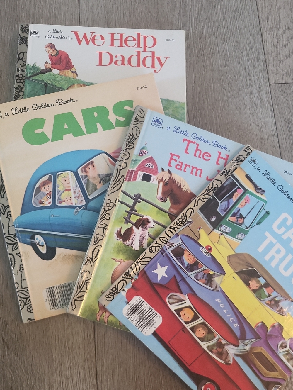Golden Books Kids Vehicle & Farm Story Set 6 Books l Good Condition